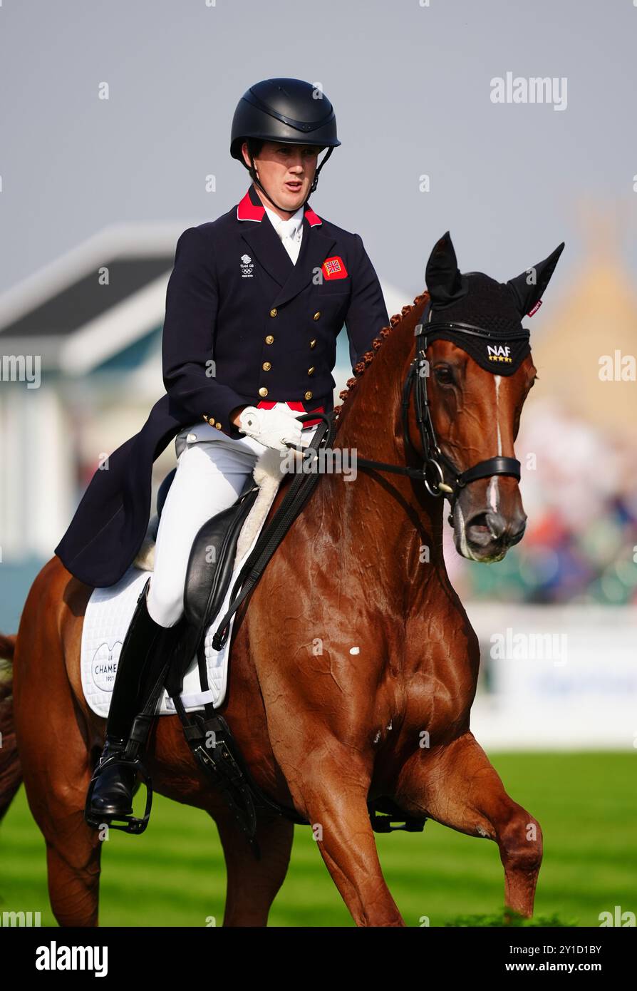 Tom McEwan onboard CHF Cooliser during the Land Rover Burghley Horse