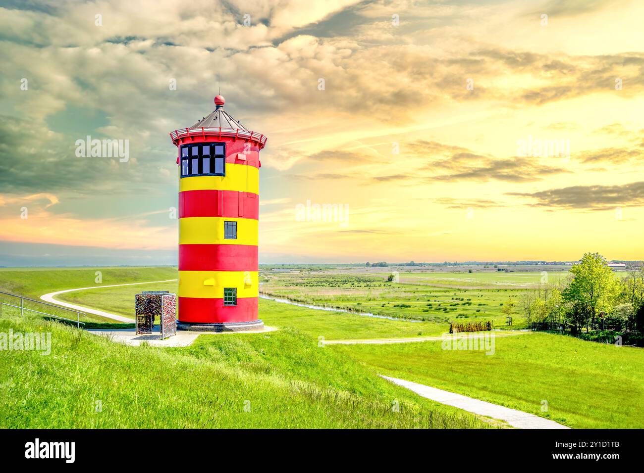 Pilsum Light House Germany Stock Photo