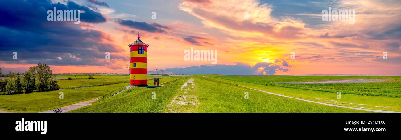 Pilsum Light House Germany Stock Photo
