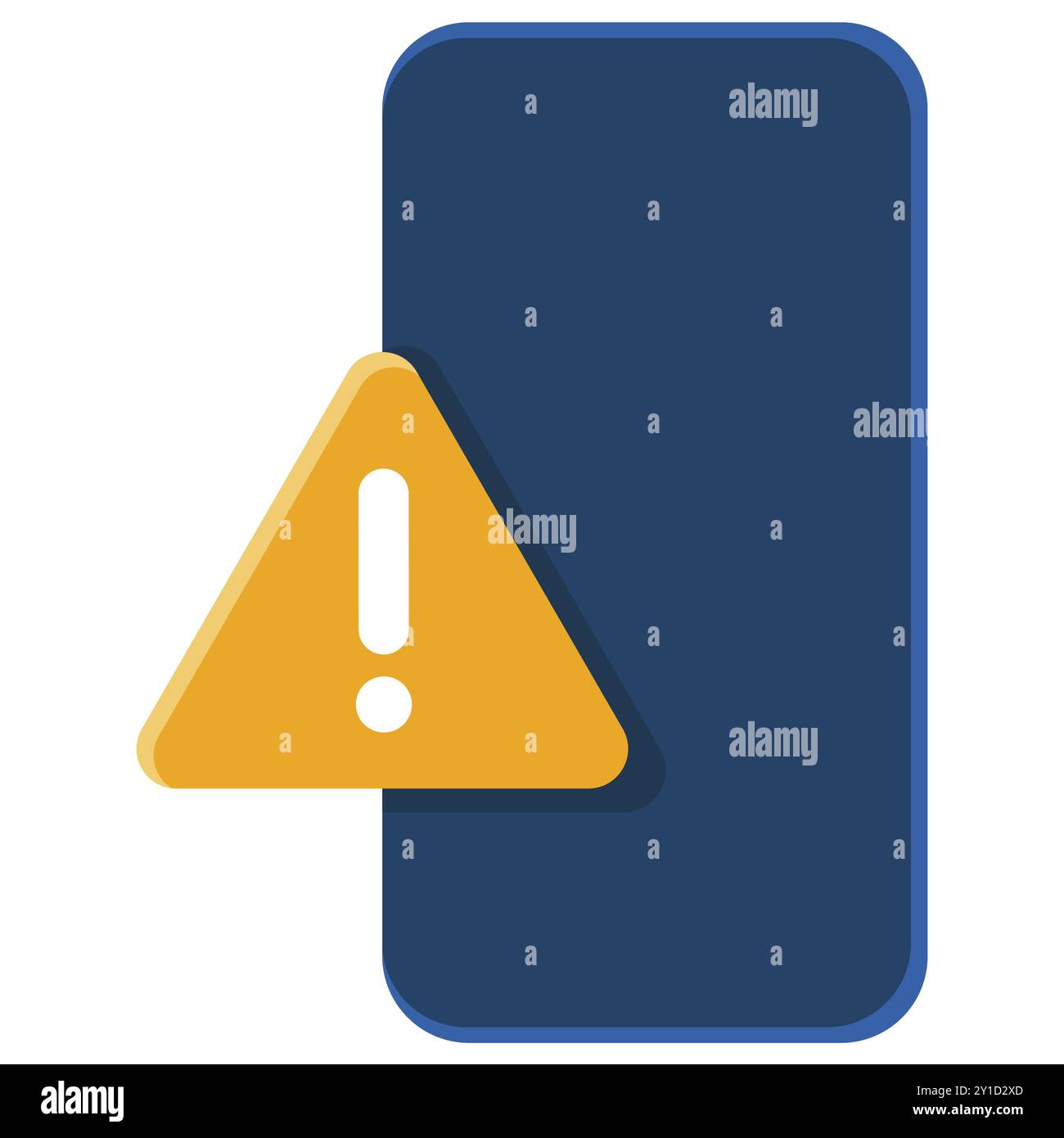 flat icon design, black color symbol of phone error Stock Vector Image ...