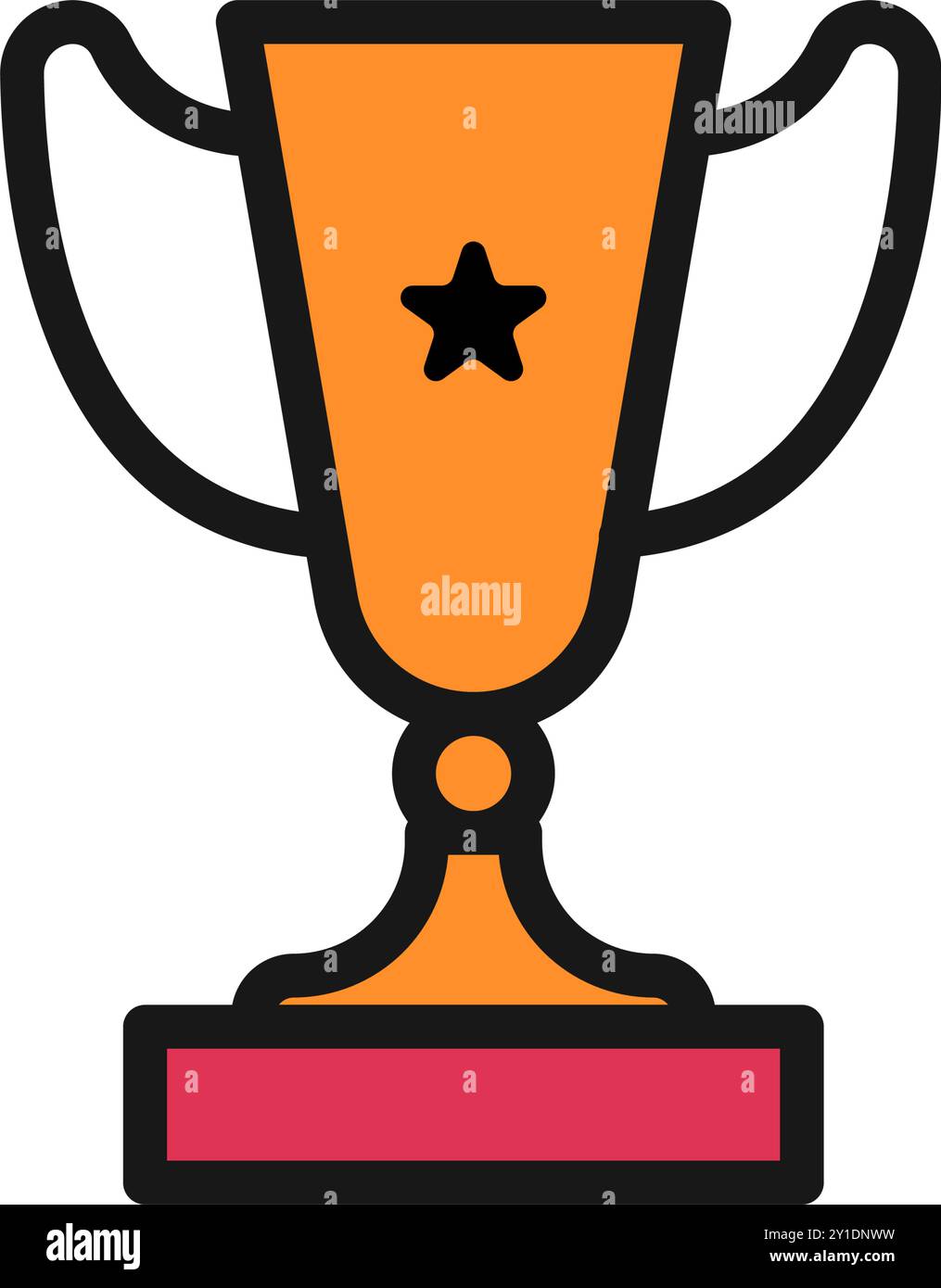Flat icon trophy award, school equipment, back to school concept ...