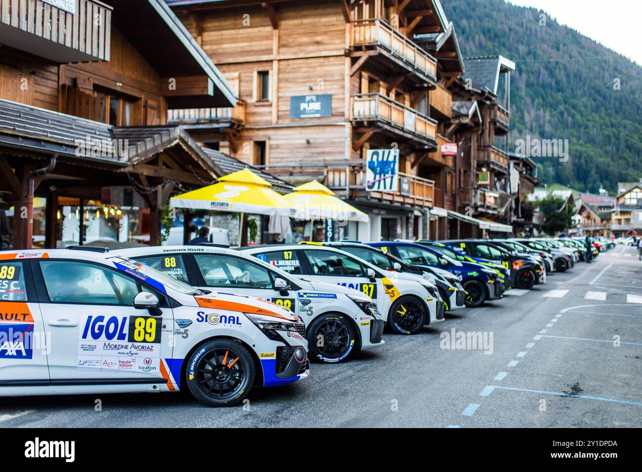 89 OLEA Charlotte, PAGES Cecile, Renault Clio Rally5, ambiance during the Rallye Mont-Blanc Morzine 2024, 6th round of the Championnat de France des Rallyes 2024, from September 6 to 9 in Morzine, France Credit: Independent Photo Agency/Alamy Live News Stock Photo