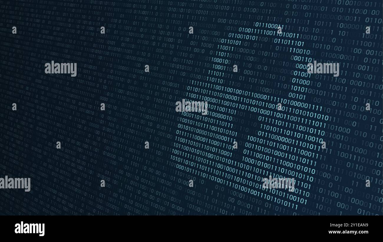 Cyber security padlock on the binary background Stock Vector Image ...