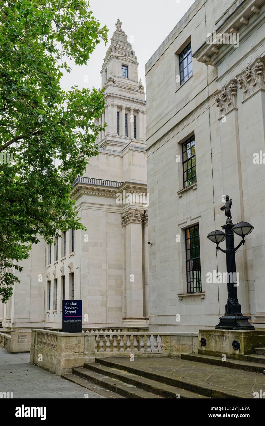 London, England, UK - July 25, 2024: The London Business School Sammy Ofer Center is located in the Old Marylebone Town Hall’s Council House and Annex Stock Photo