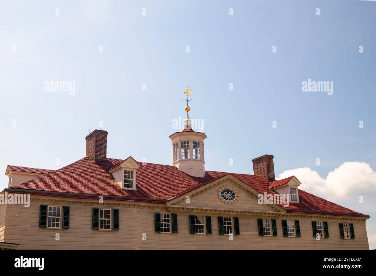Mt. Vernon, home of George Washington, the first President of the United States,  MT VERNON, Alexandria, VA Stock Photo