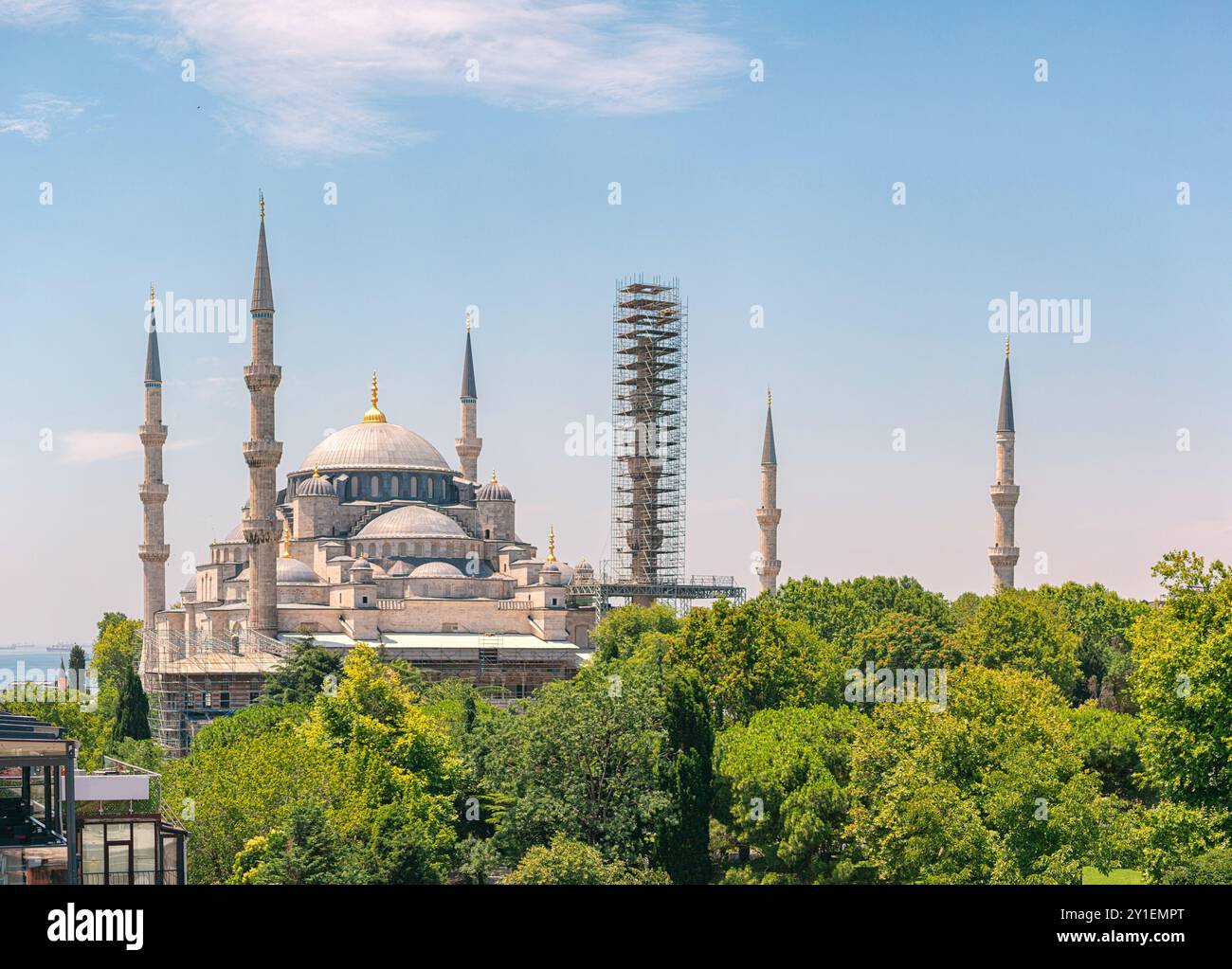 The stunning Blue Mosque in Istanbul stands tall, showcasing its iconic ...