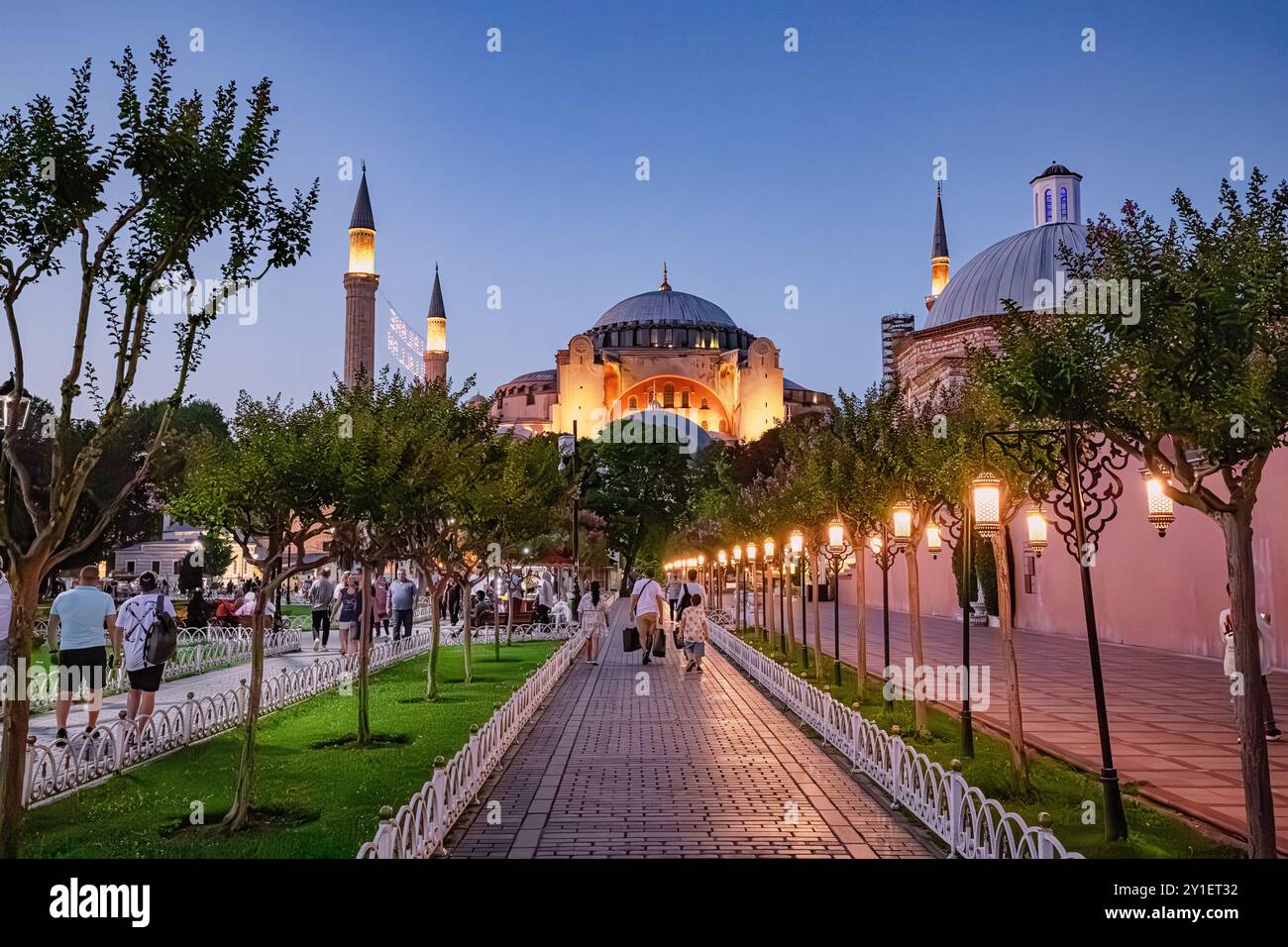 10 July 2024, Istanbul, Turkey: A beautiful view of the Sultanahmet ...