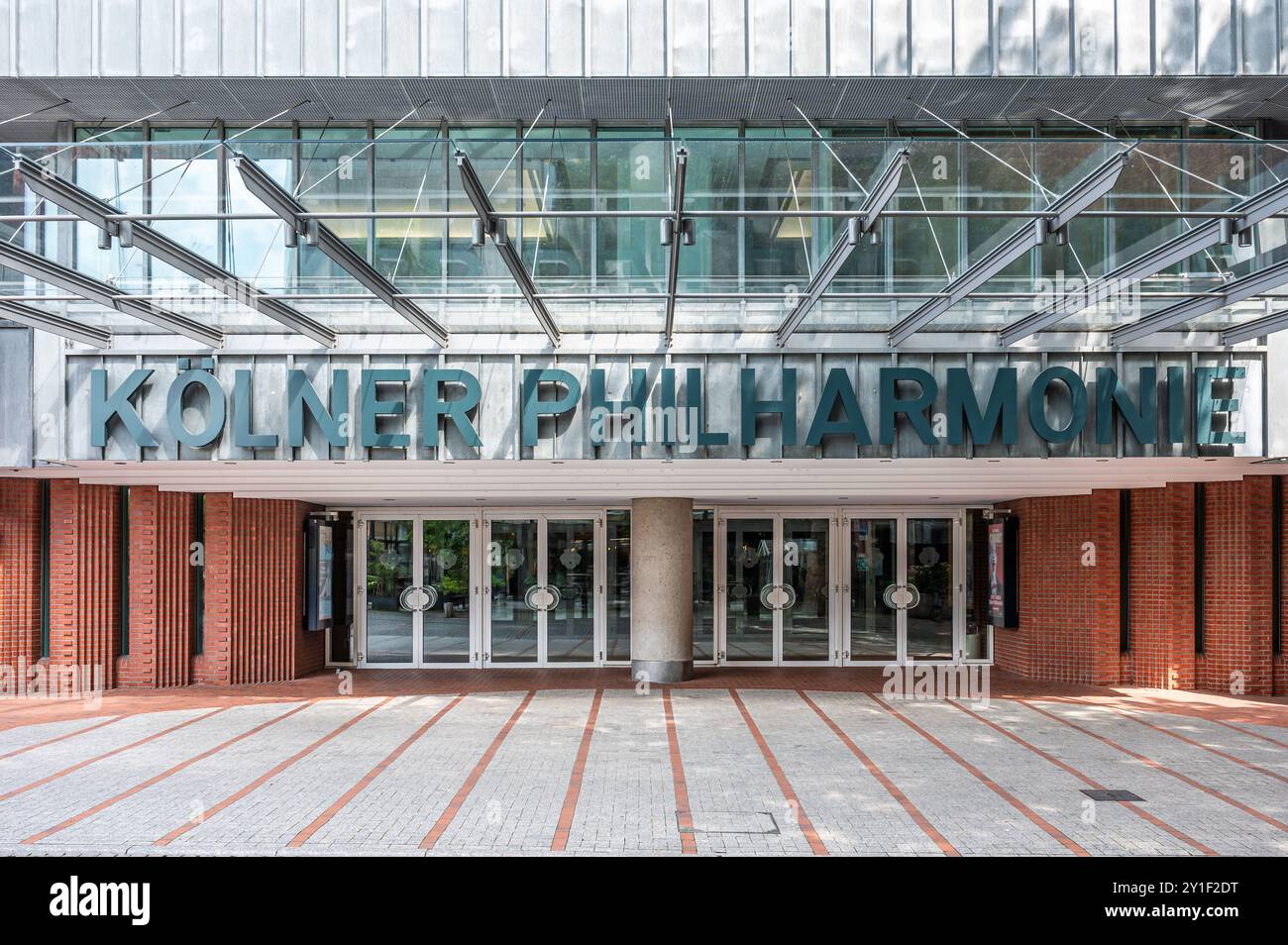 Köln, North Rhine-Westphalia, Germany, July 25, 2024 - Entrance of the Kölner Philharmonie, the symphonic orchestra of the city Stock Photo