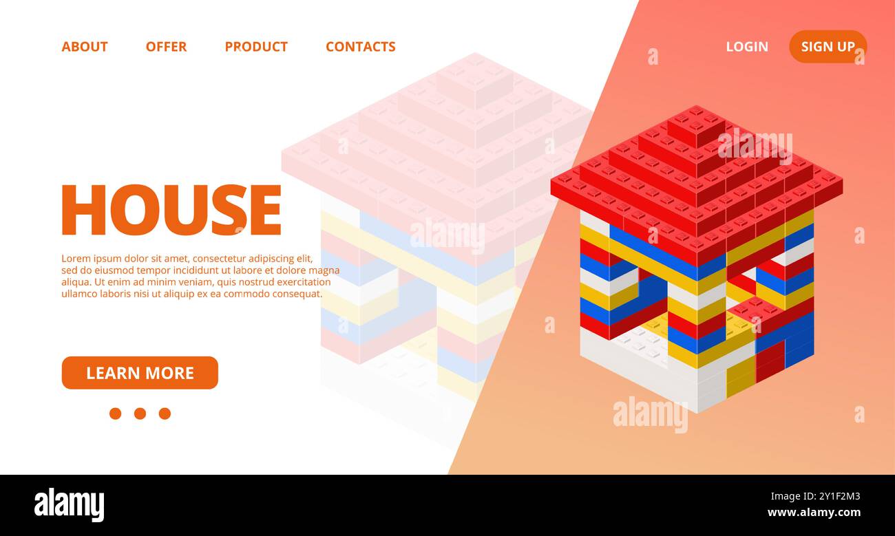 Web template with a house. Vector illustration Stock Vector Image & Art ...