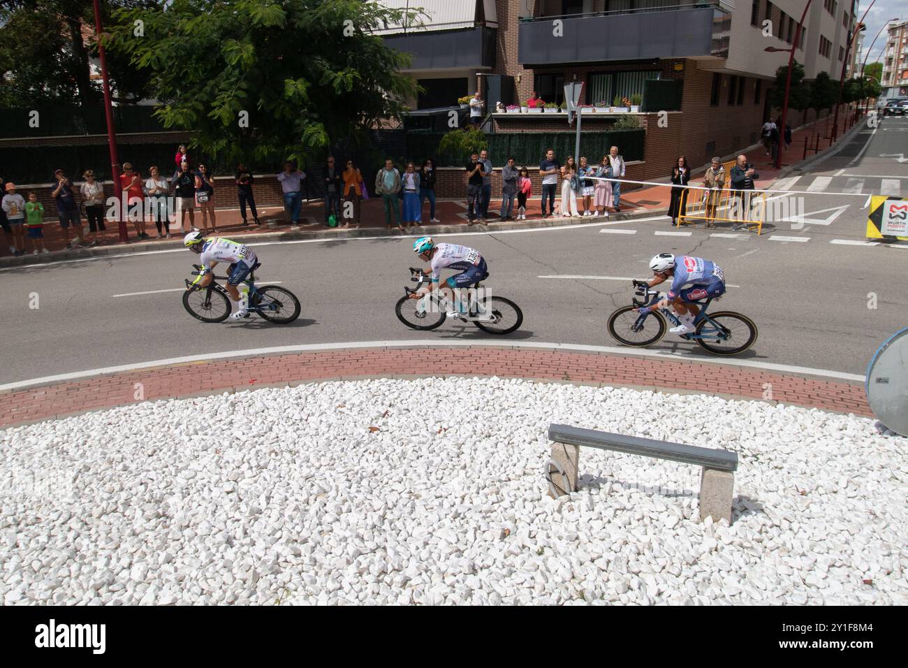 Haro, Spain. 6th September 2024 A group of escapees Vuelta Ciclista a