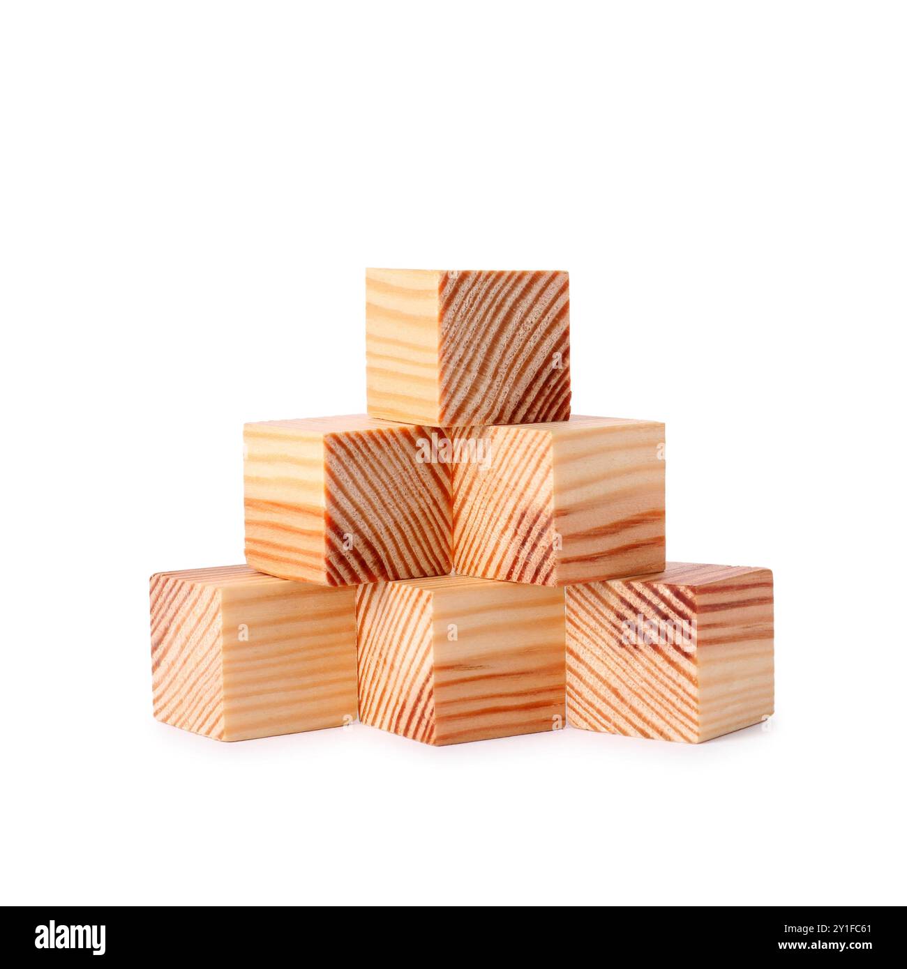 Many blank wooden cubes isolated on white Stock Photo - Alamy