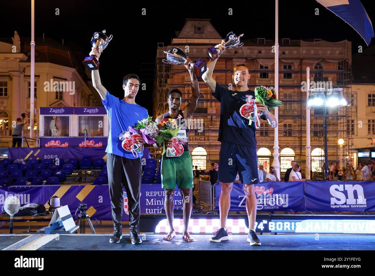 Zagreb, Croatia. 06th Sep, 2024. Anvar Anvar of Uzbekistan, Shawn-D ...