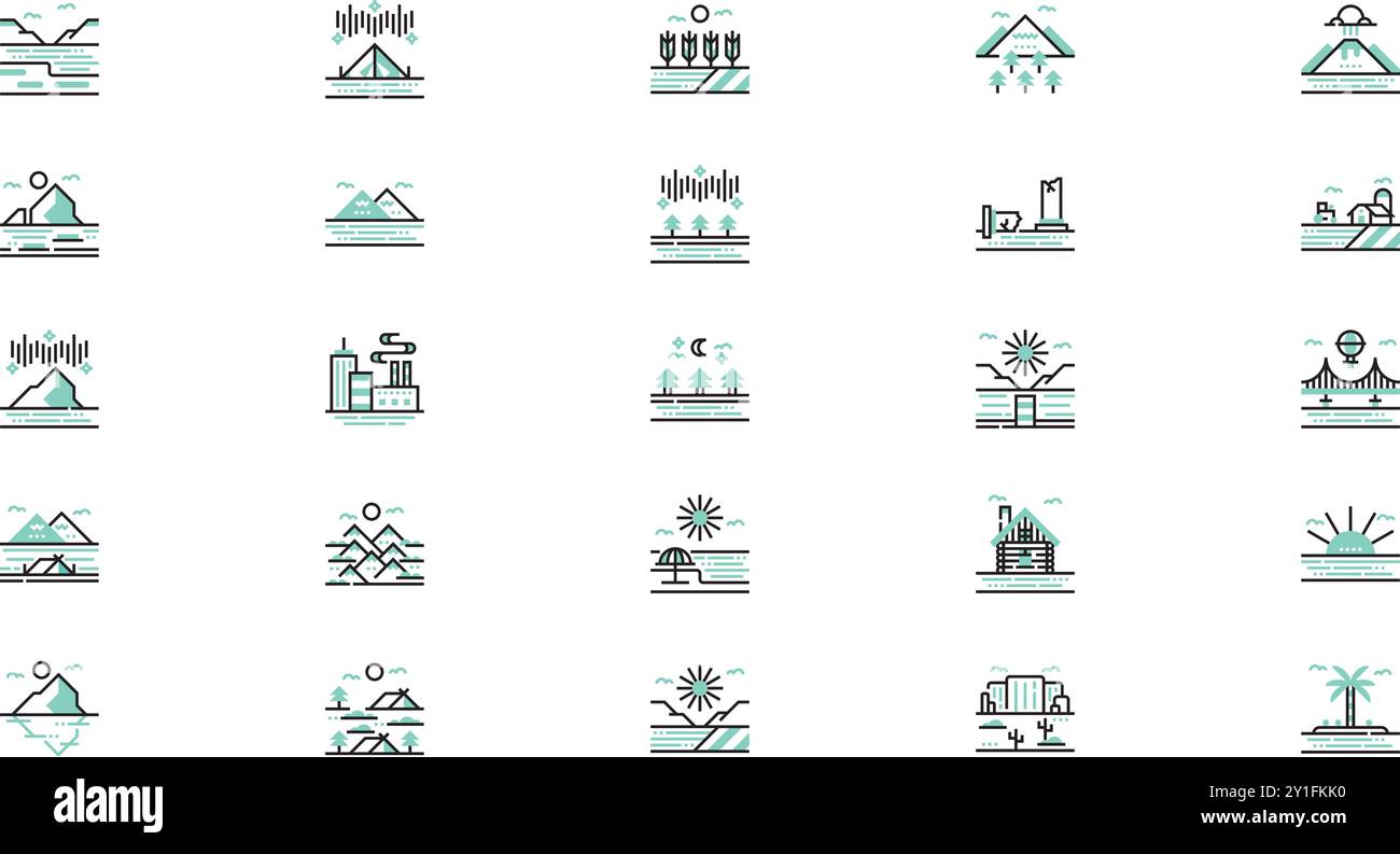 Landscapes icons High-Quality Vector Icons Collection with Editable ...