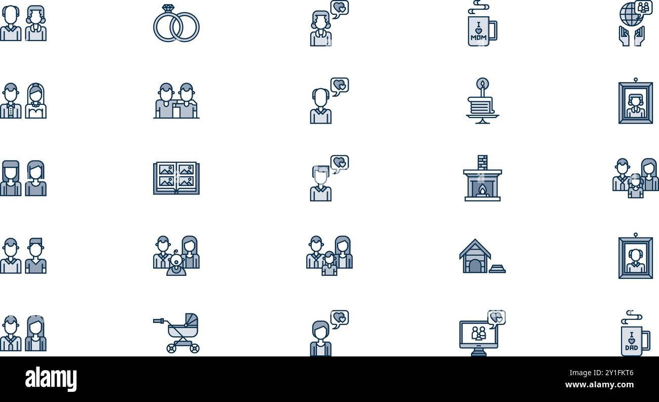 Family icons High-Quality Vector Icons Collection with Editable Stroke ...