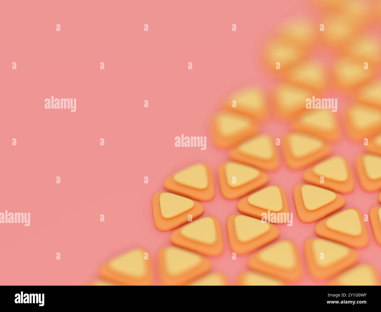 Fresh fruit abstract background, summer concept. Digital 3D rendering. Stock Photo