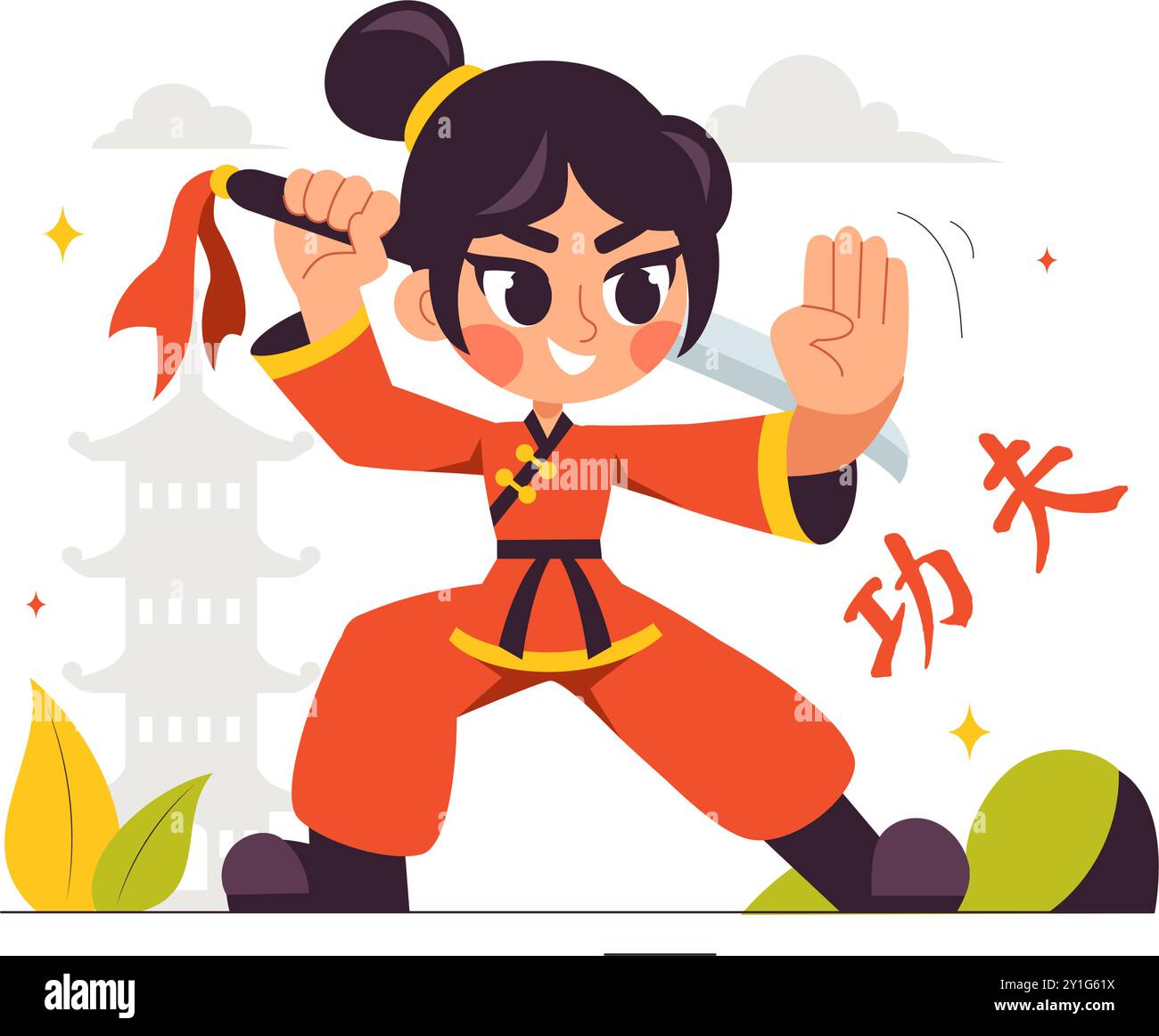 Chinese Translation: Kung Fu with People Demonstrating Chinese Martial