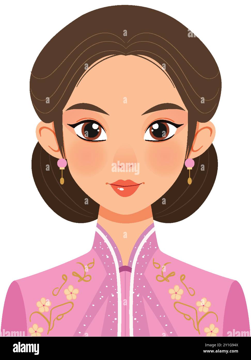 Illustration of a woman in traditional attire Stock Vector Image & Art ...