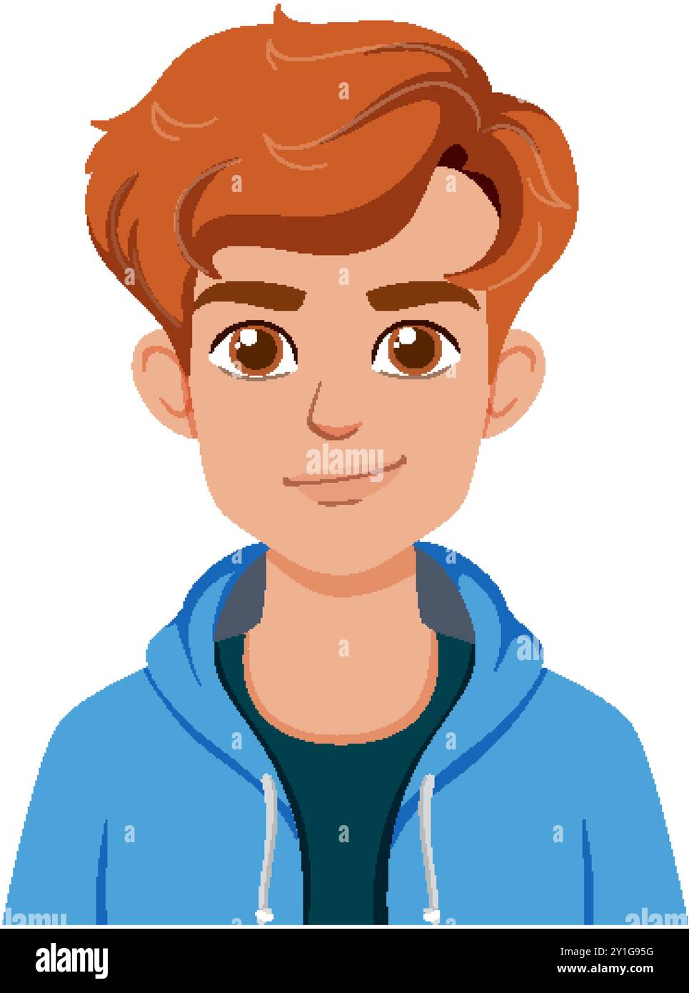 Illustration of a smiling young man Stock Vector Image & Art - Alamy