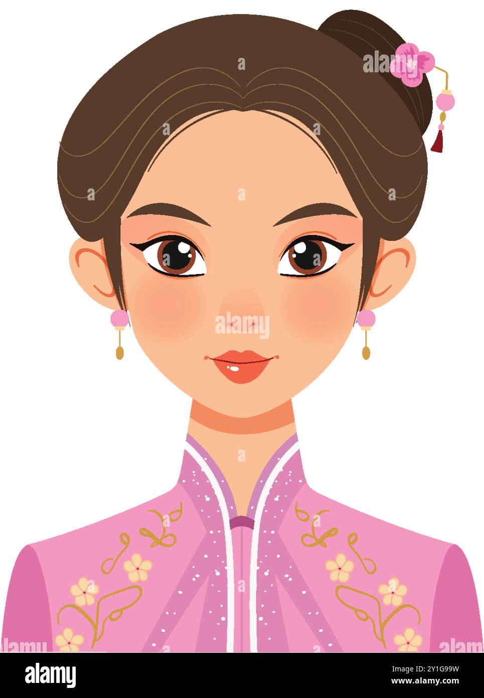 Illustration of a woman in traditional attire Stock Vector Image & Art ...