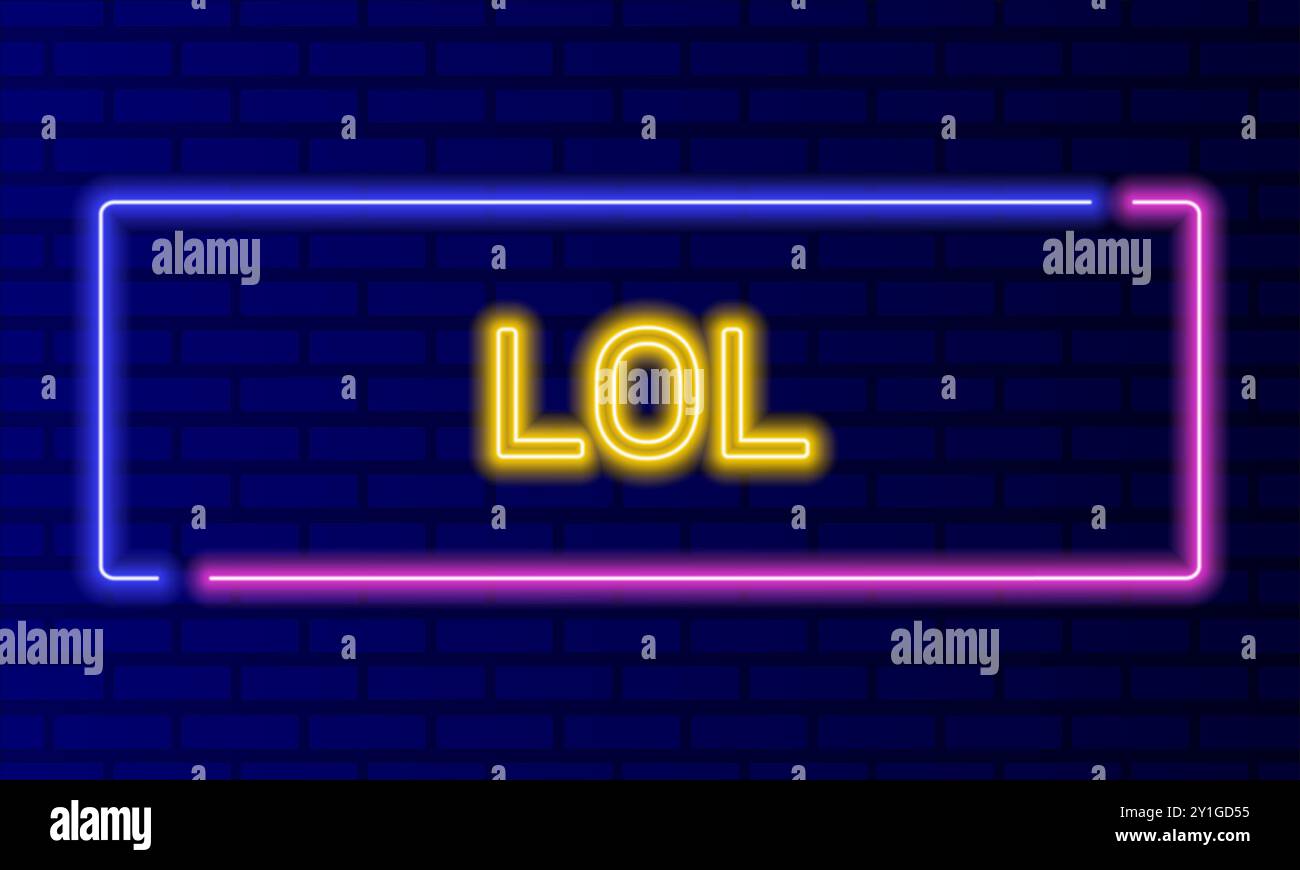 Lol laughing out loud neon hi-res stock photography and images - Alamy