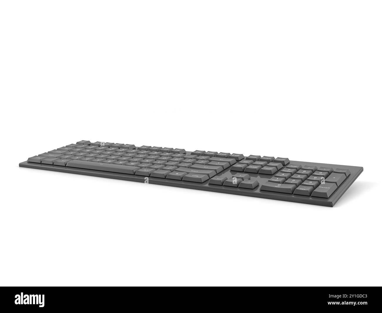 Computer keyboard on a white background. 3d illustration Stock Photo ...