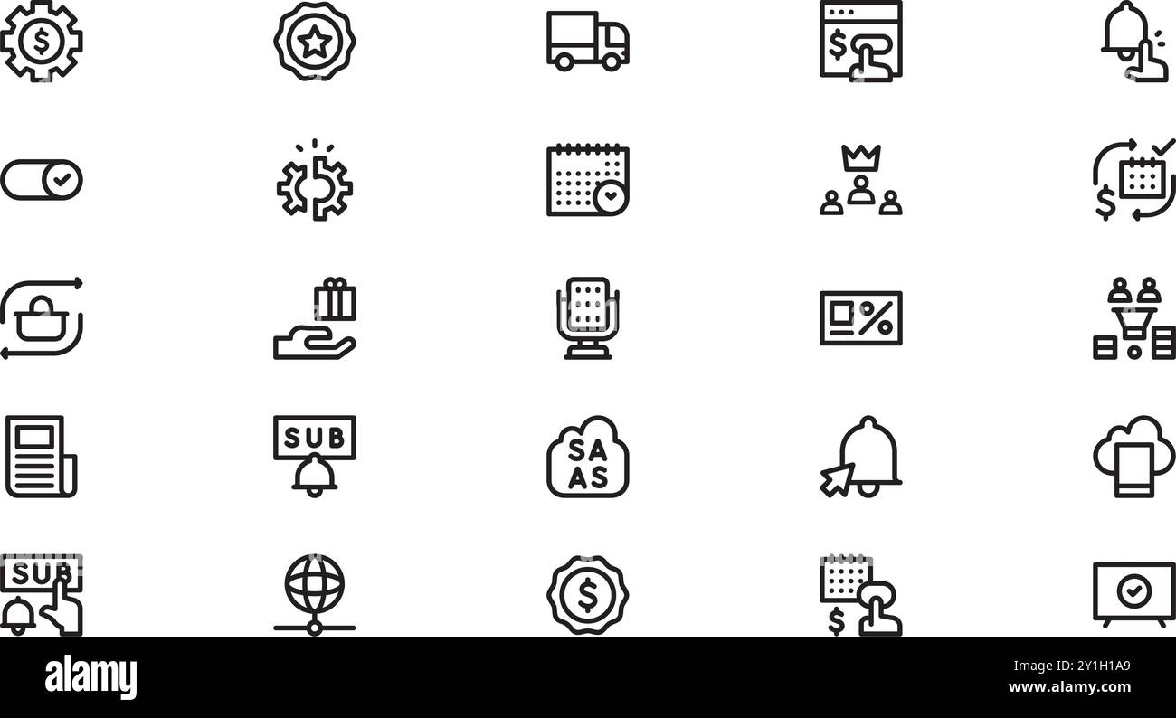 Subscription business model icons High-Quality Vector Icons Collection ...