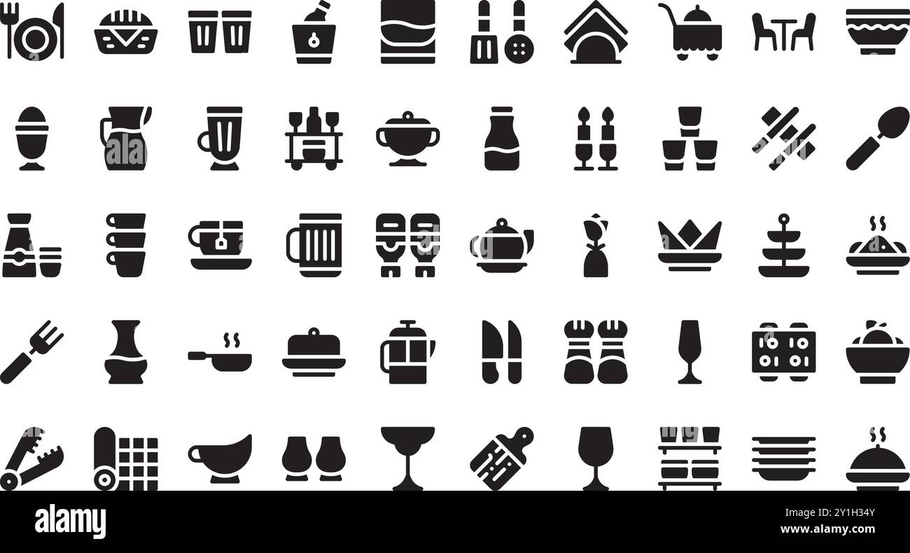 Tableware icons High-Quality Vector Icons Collection with Editable ...