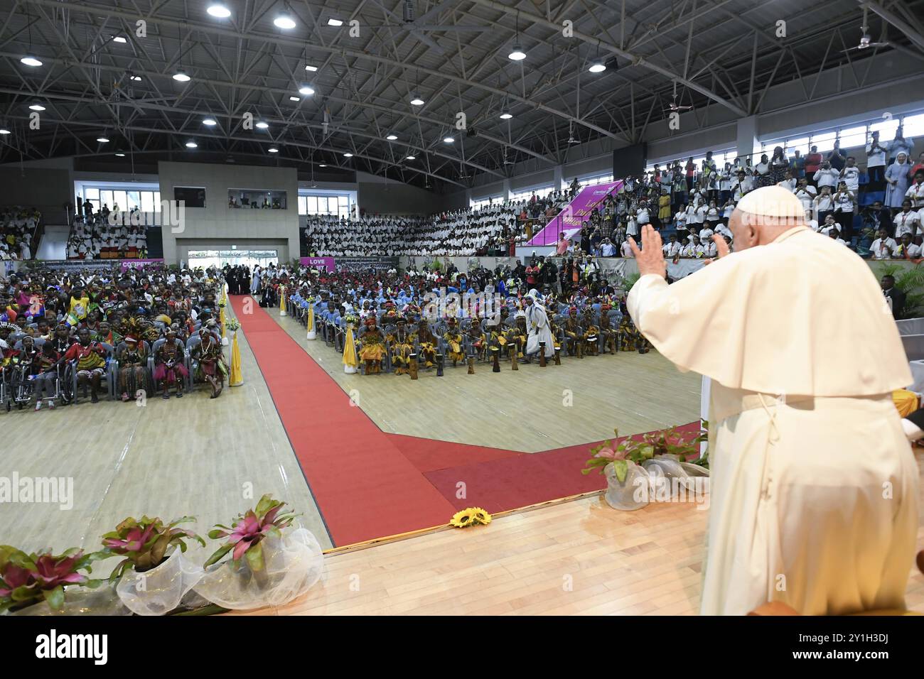 **NO LIBRI** Papua New Guinea, Port Moresby, 2024/9/7 .Pope Francis