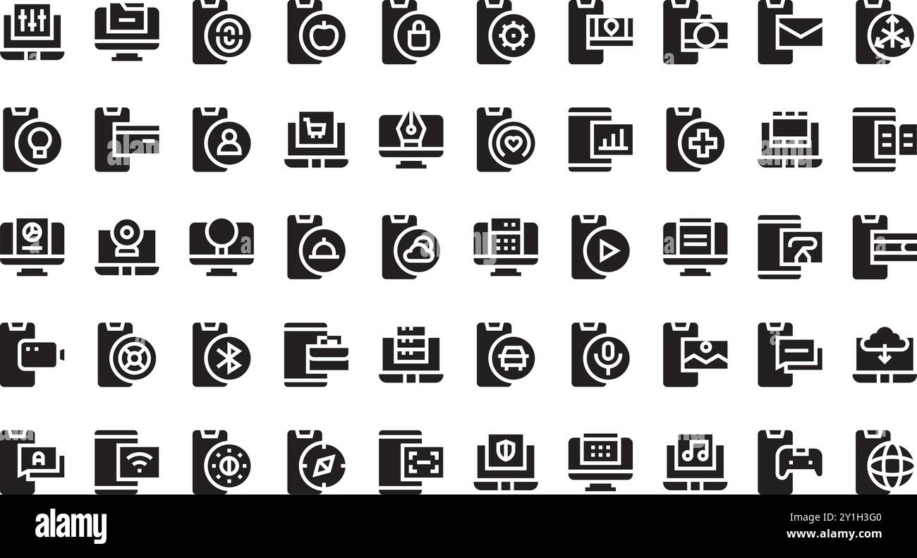 Devices applications icons High-Quality Vector Icons Collection with ...