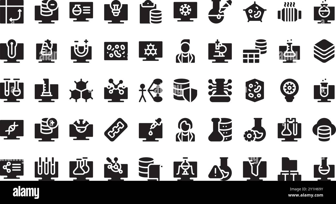 Lab icons hi-res stock photography and images - Alamy
