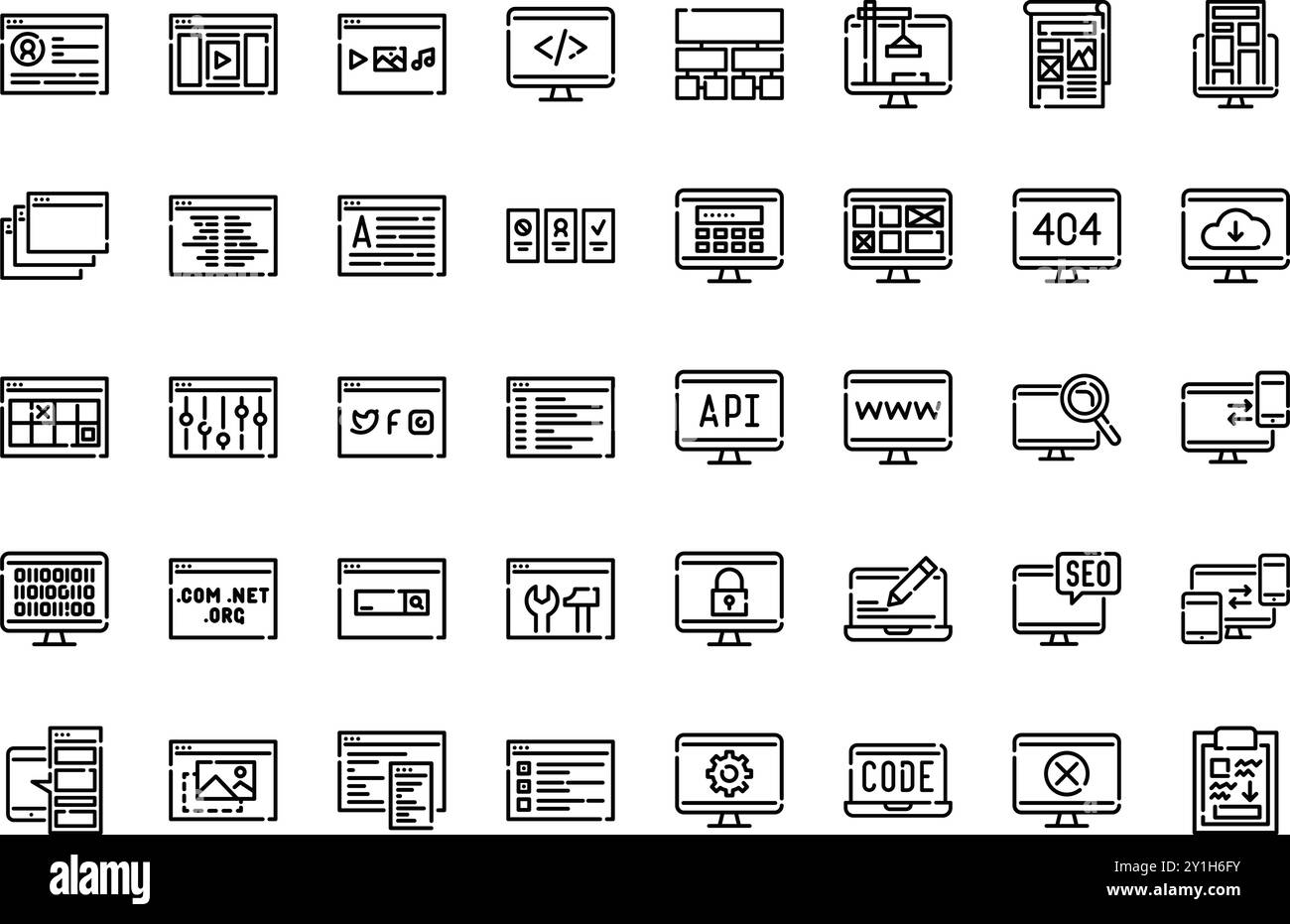 Programming icons High-Quality Vector Icons Collection with Editable ...