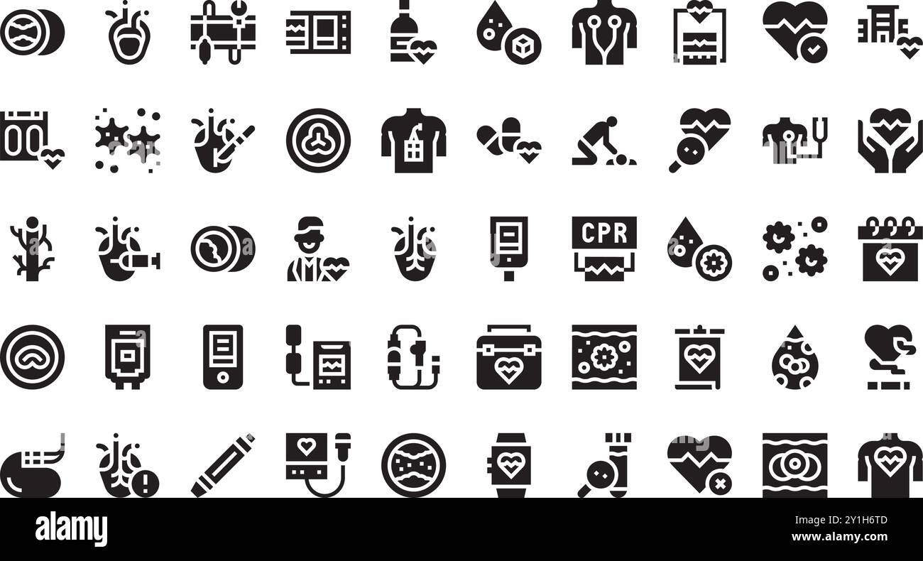 Cardiology icons High-Quality Vector Icons Collection with Editable ...