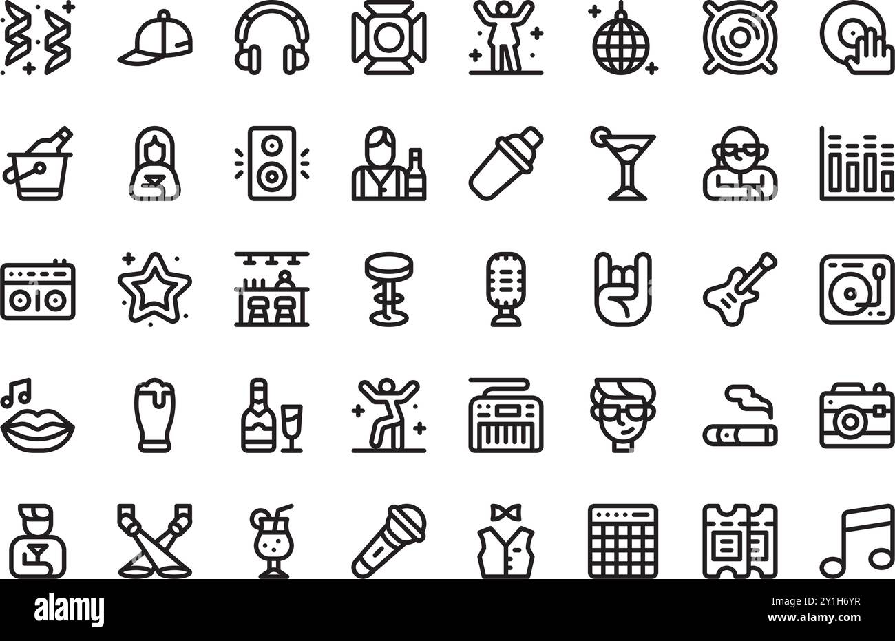 Discotheque icons High-Quality Vector Icons Collection with Editable ...