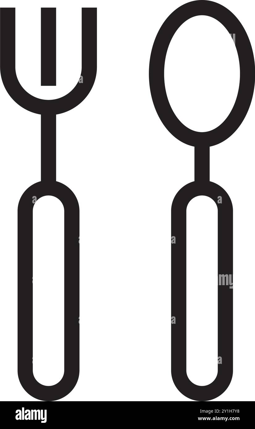 fork spoon icon illustration element design Stock Vector Image & Art ...