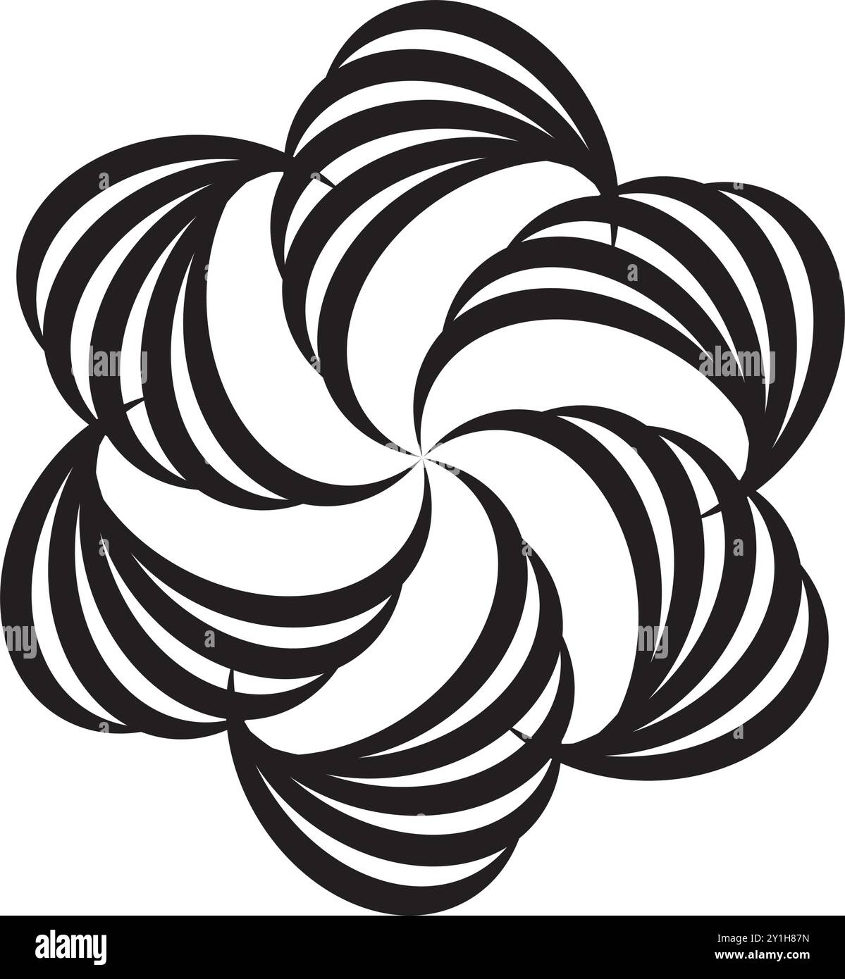 The circular abstract design pattern is suitable for wall backgrounds and t-shirt screen printing Stock Vector