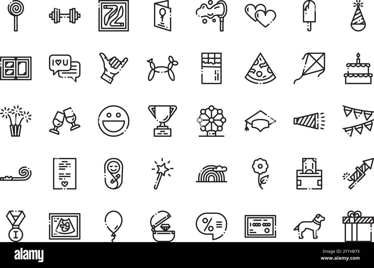 Happiness icons High-Quality Vector Icons Collection with Editable Stroke. Ideal for Professional and Creative Projects. Stock Vector