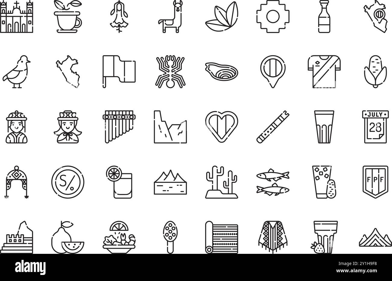 Peru icons High-Quality Vector Icons Collection with Editable Stroke ...