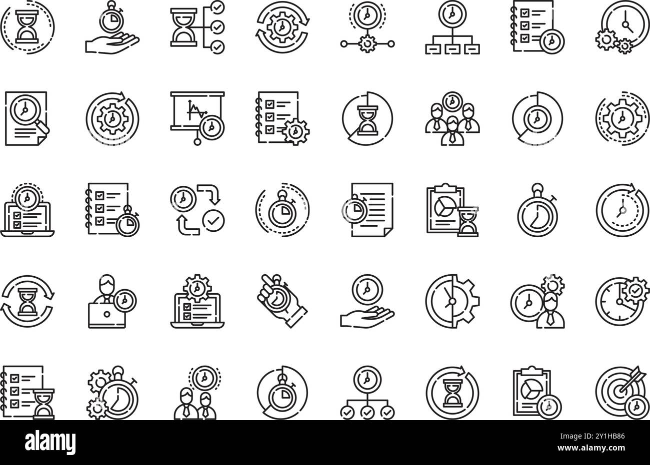 Time management icons High-Quality Vector Icons Collection with Editable Stroke. Ideal for Professional and Creative Projects. Stock Vector