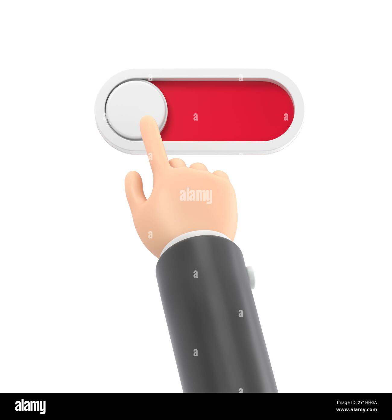 Cartoon Gesture Icon Mockup.3d render,cartoon character hand touches ...