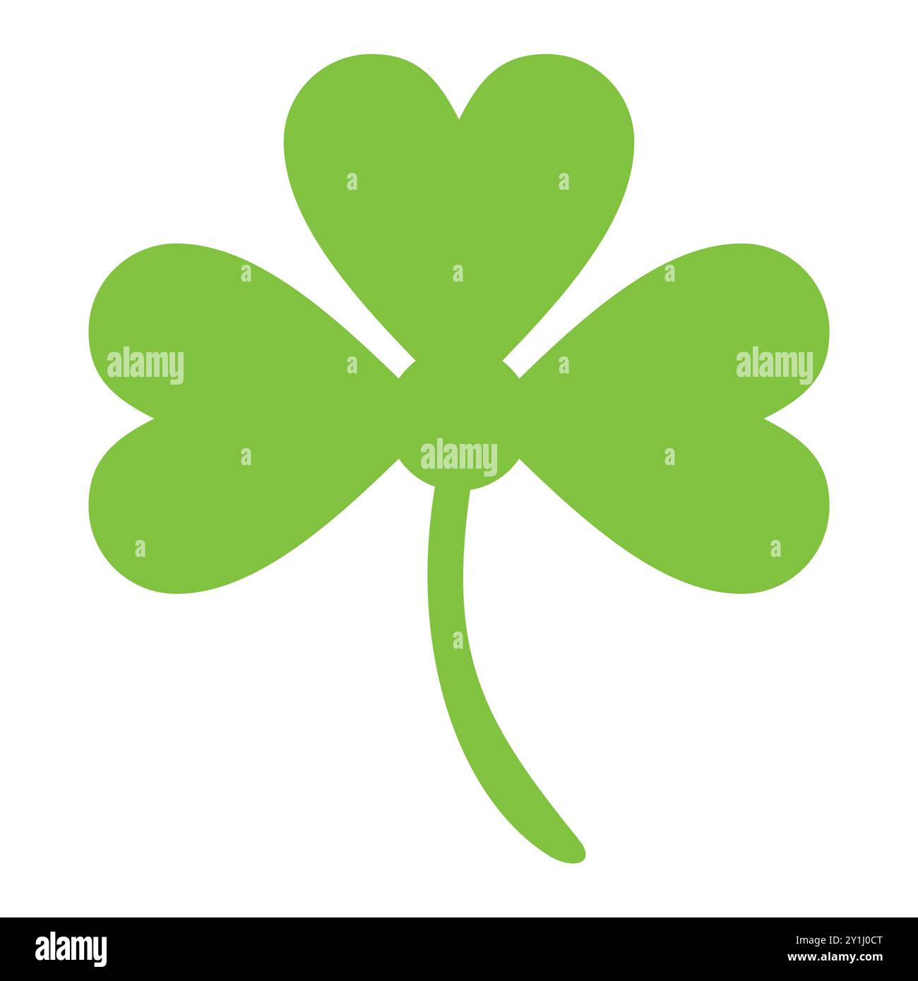 St Patrick's Day. Lucky Three leaf clover, Green leaf clover vector icon. Lucky and happiness concept. Good luck. Clover sign and symbol. Four leaf . Stock Vector