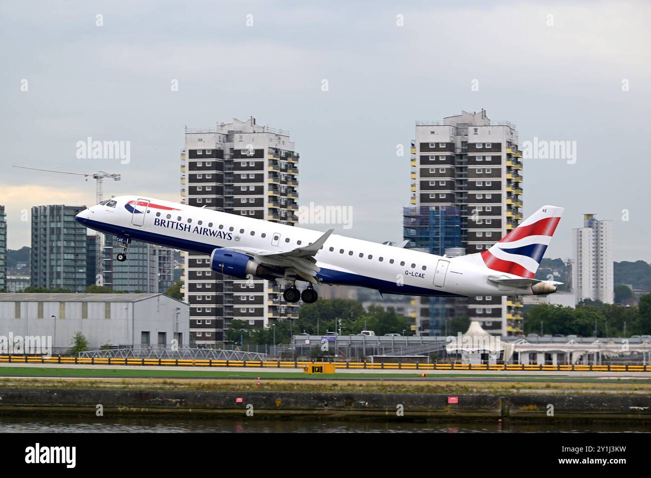 London City Airport London City Airport in the UK has had plans to increase its annual passenger cap increased to nine million passengers a year up from six and a half million approved by the Government and to fly three extra flights in the first half hour of its daily operations. However its plan to extend operations into Saturday afternoon was rejected and must continue to close at 12:30 pm on Saturdays despite wanting to extend until 6:30pm. London City Airport UK Copyright: xMartinxDaltonx City Airport 070924 MD 024 Stock Photo