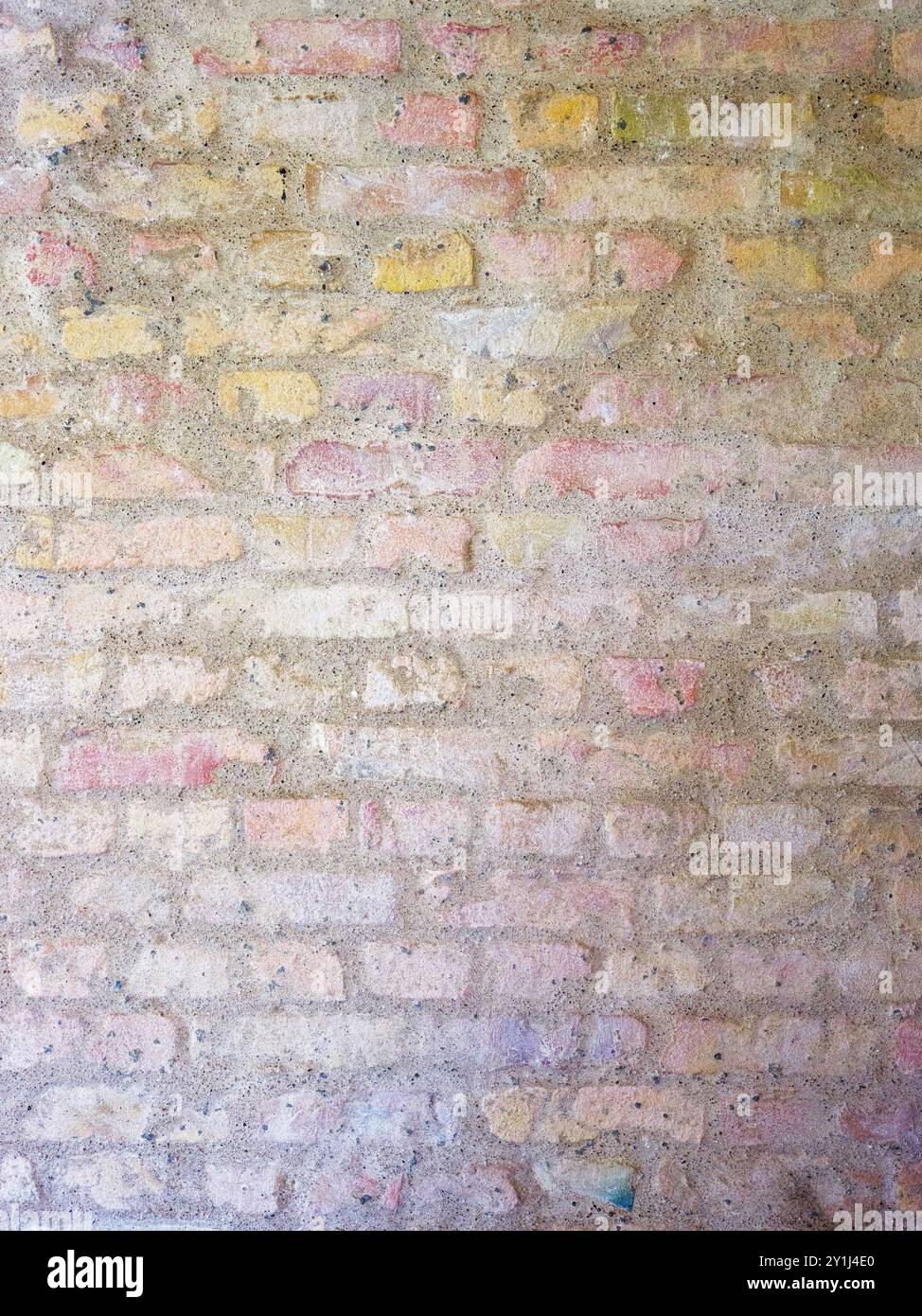 Pale brick wall background texture. Stock Photo