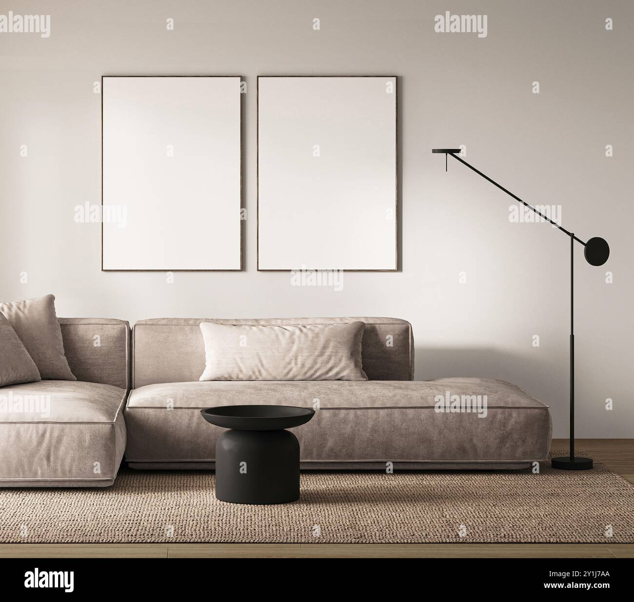 Image result for Modern minimalist living room featuring neutral tones complemented by ...