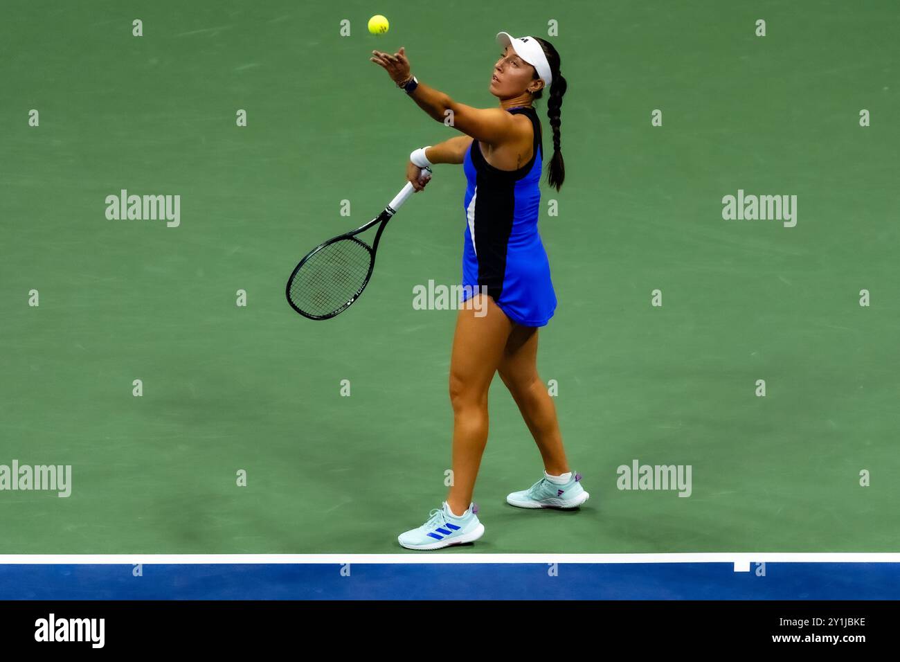 Jessica Pegula (USA) competes in Women's semifinals at the 2024 US Open Tennis. Stock Photo