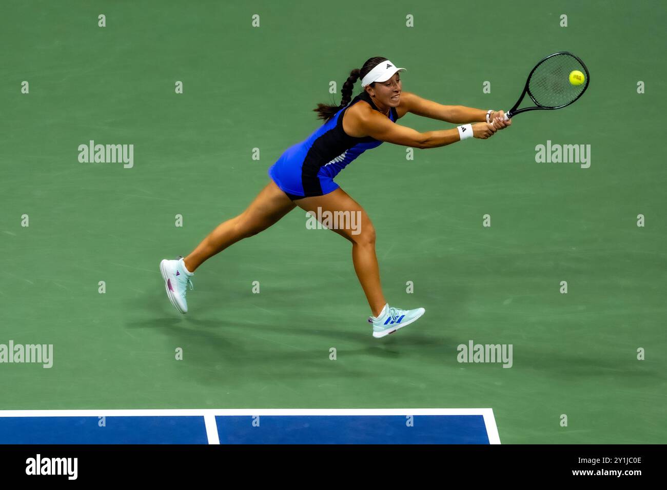 Jessica Pegula (USA) competes in Women's semifinals at the 2024 US Open Tennis. Stock Photo