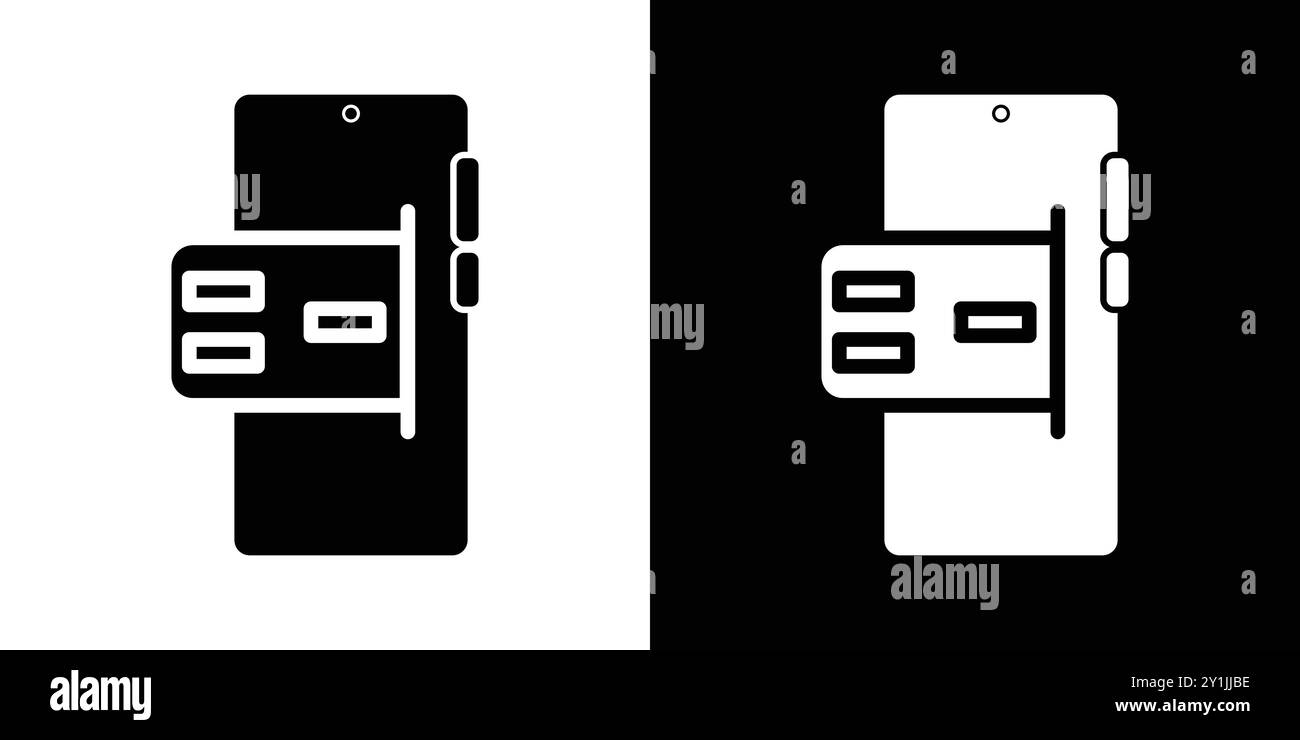 Payment Method icon design simple flat vector symbol outline collection set logo Stock Vector