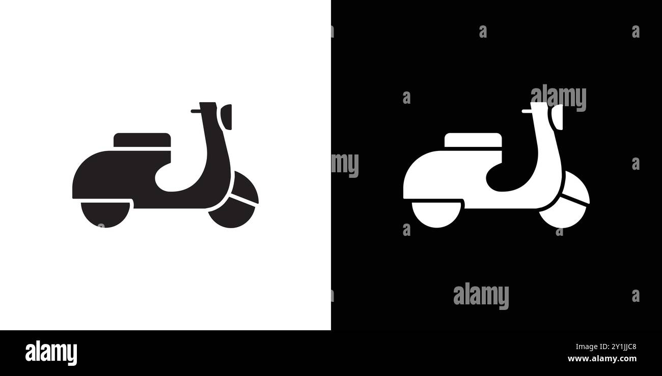 Scooter icon simple flat vector symbol outline collection set logo ...