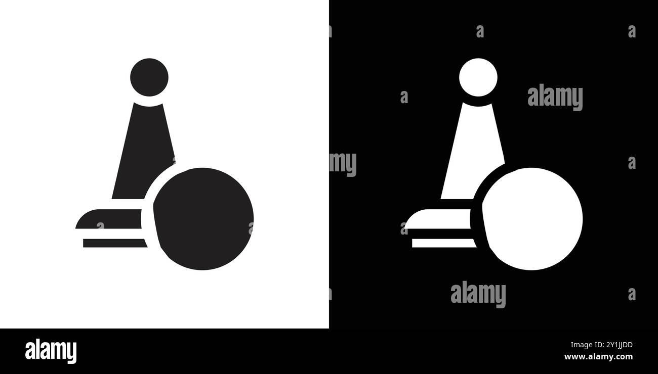 Rubber Stamp icon simple flat vector symbol outline collection set logo ...