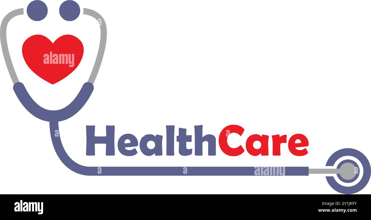 Medical stethoscope icon in flat style. Doctor instrument vector ...