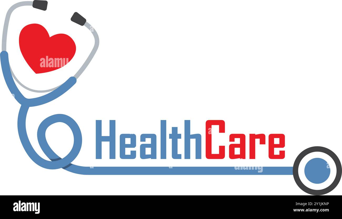 Medical stethoscope icon in flat style. Doctor instrument vector ...